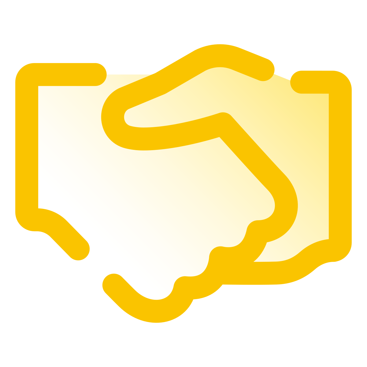 pulsar gradient style handshake icon