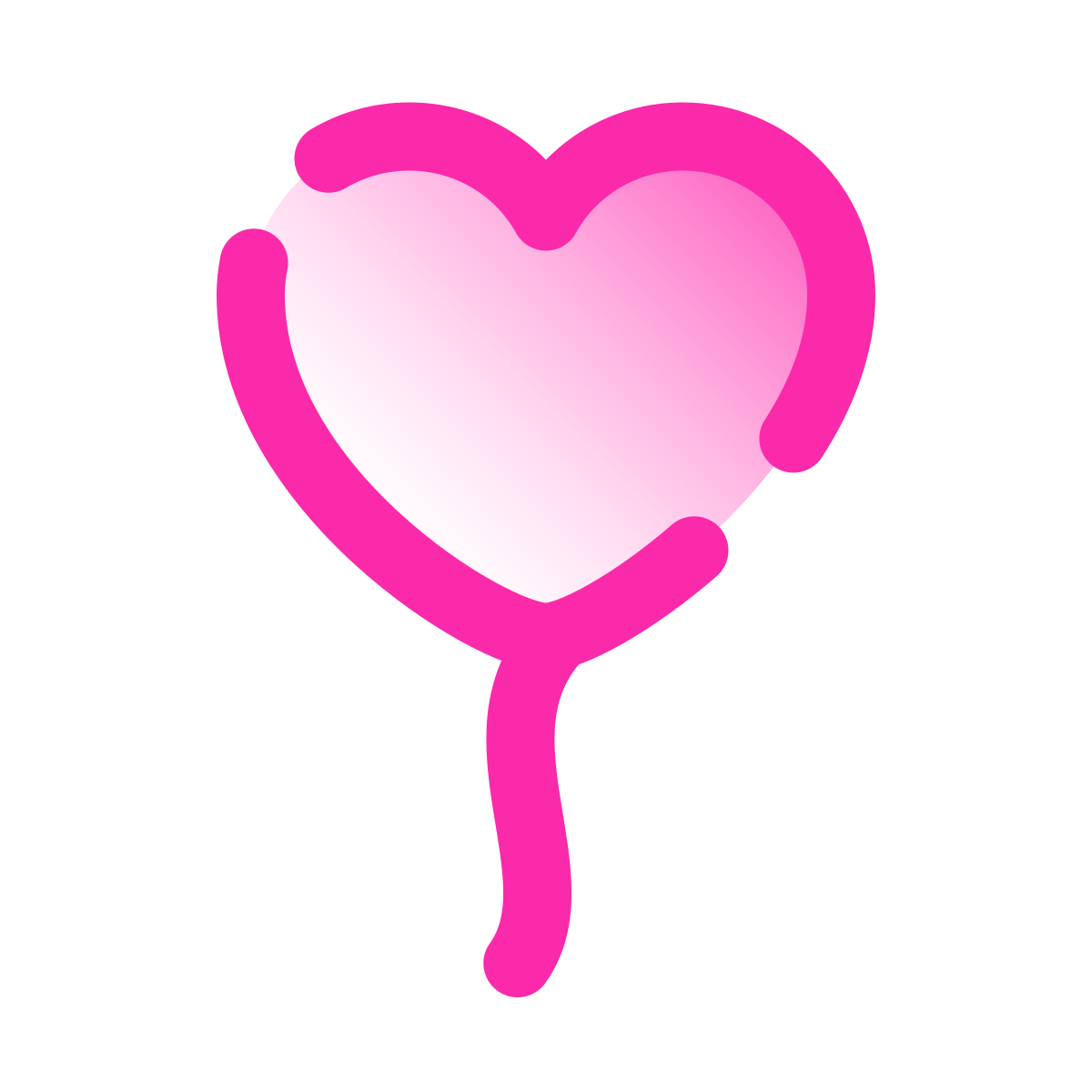 pulsar gradient style heart balloon icon