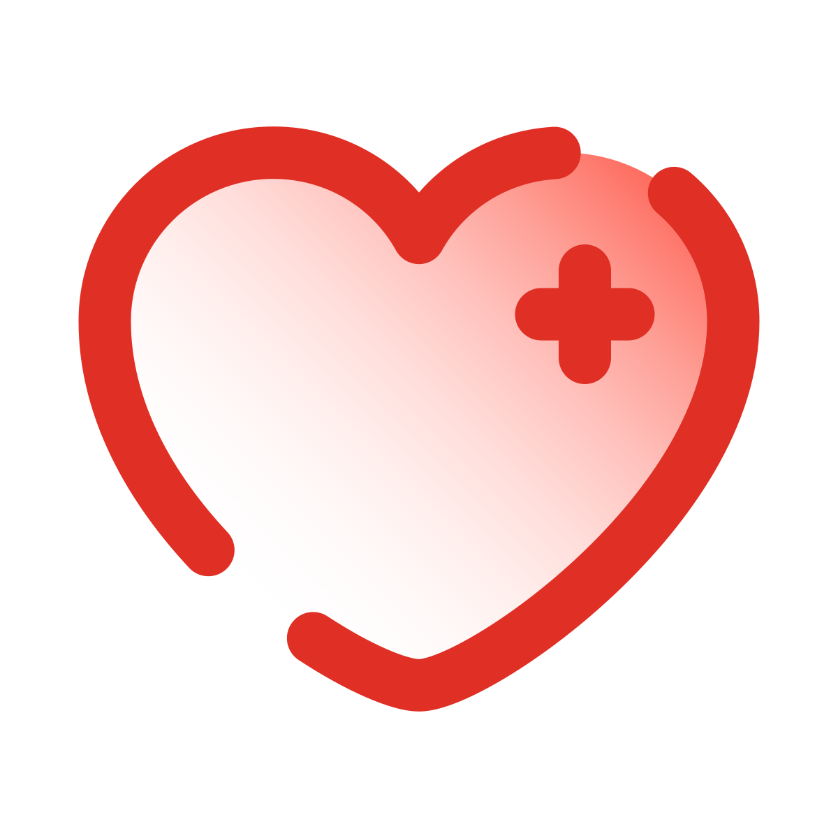 pulsar gradient style heart plus icon