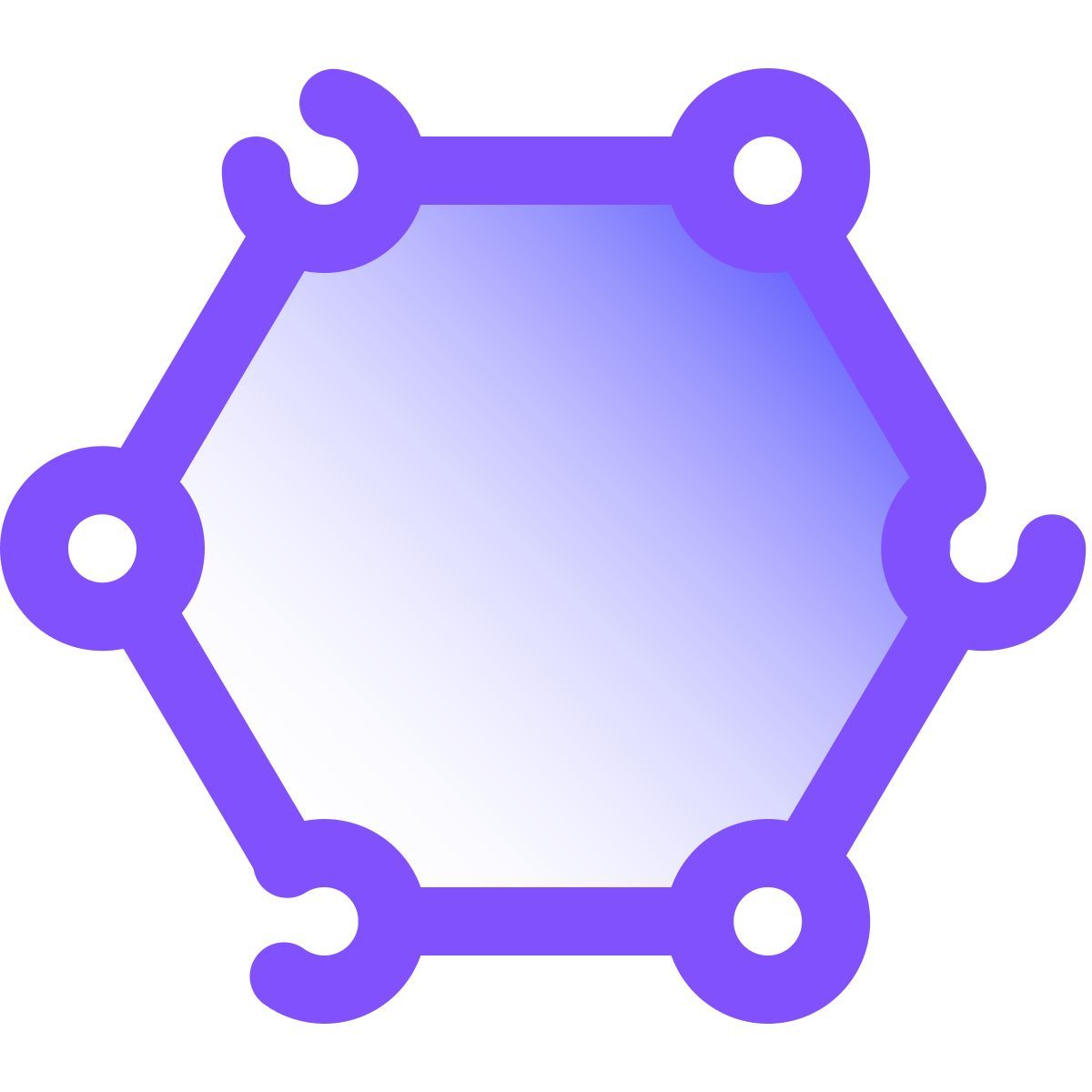 pulsar gradient style 六边形 icon