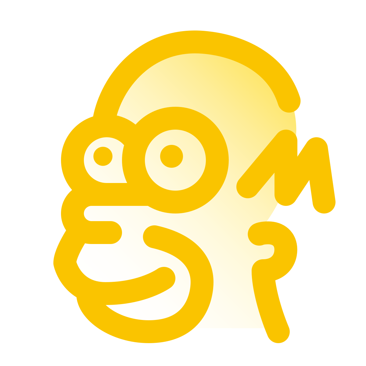 pulsar gradient style homer simpson icon