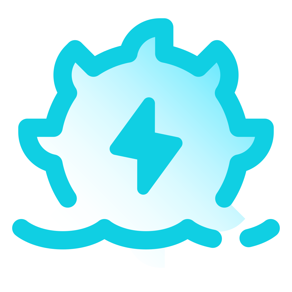 pulsar gradient style hydroelectric icon