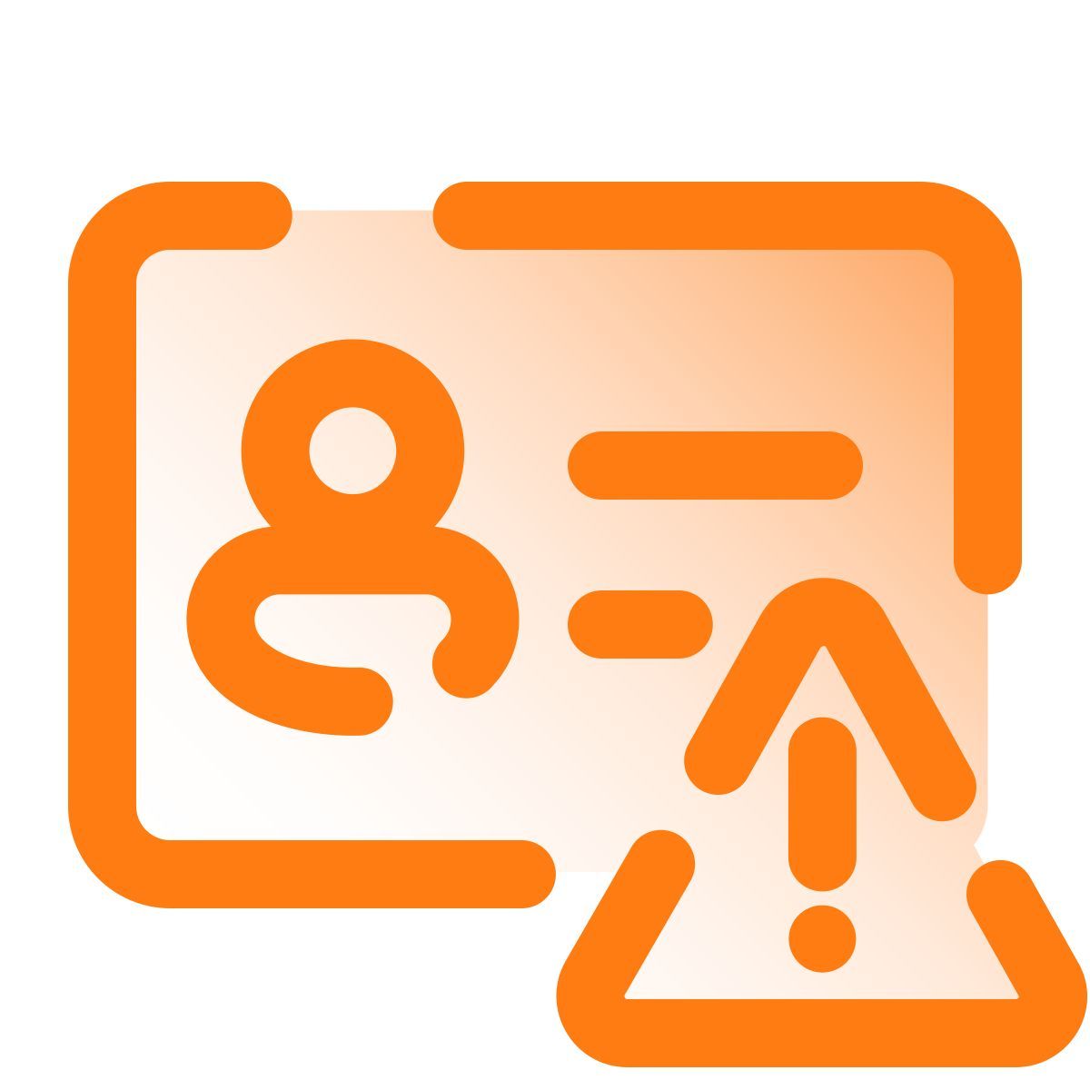 pulsar gradient style identification documents error icon
