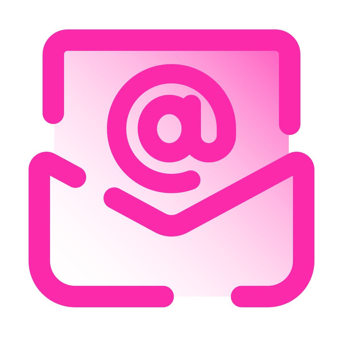 pulsar gradient style 이메일 서명이 있는 편지 icon