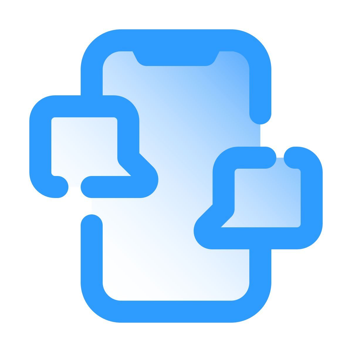 pulsar gradient style 모바일 문자 메시지 icon