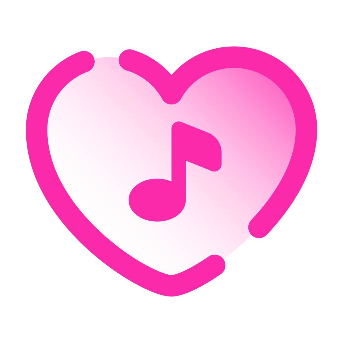 pulsar gradient style coração musical icon