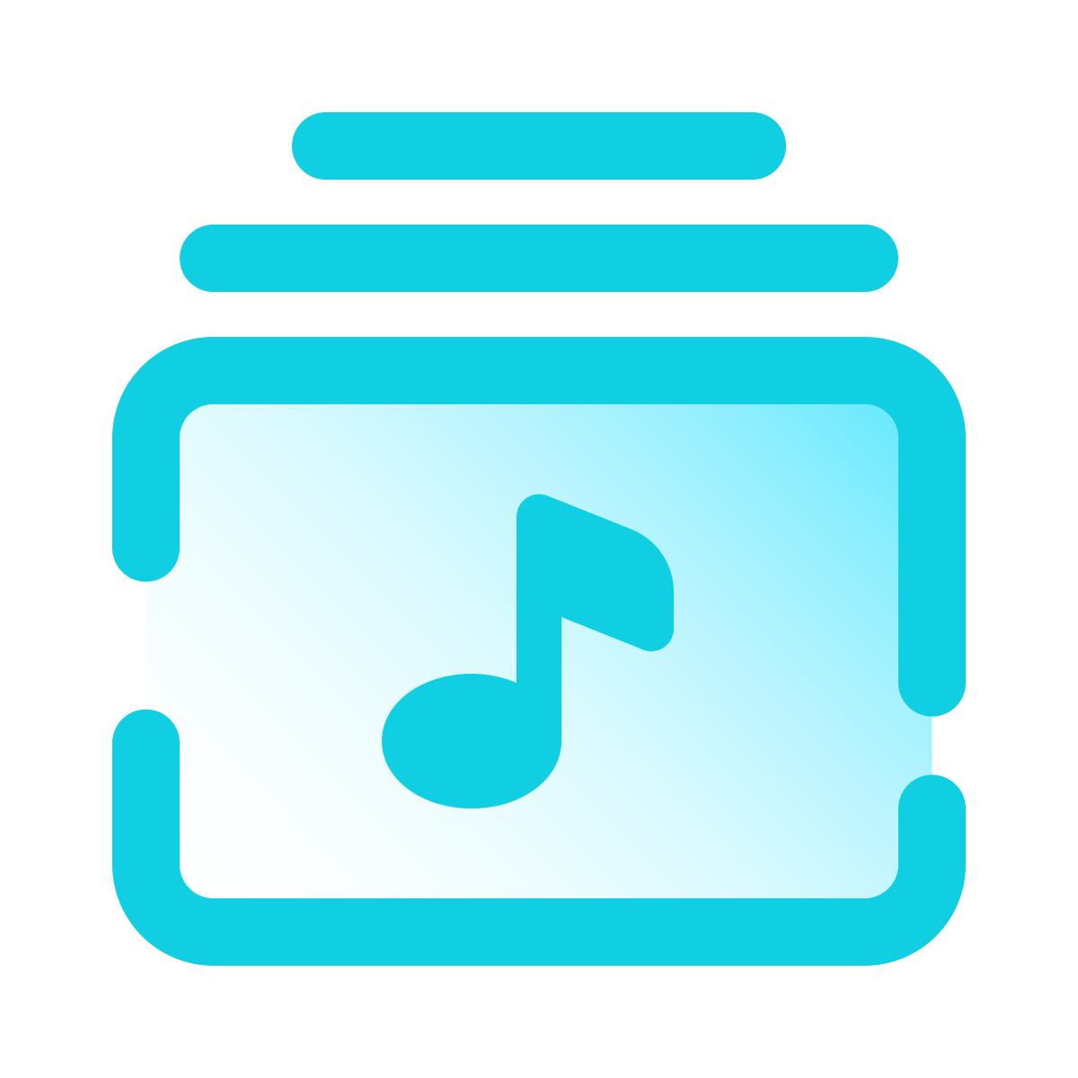 pulsar gradient style music library icon