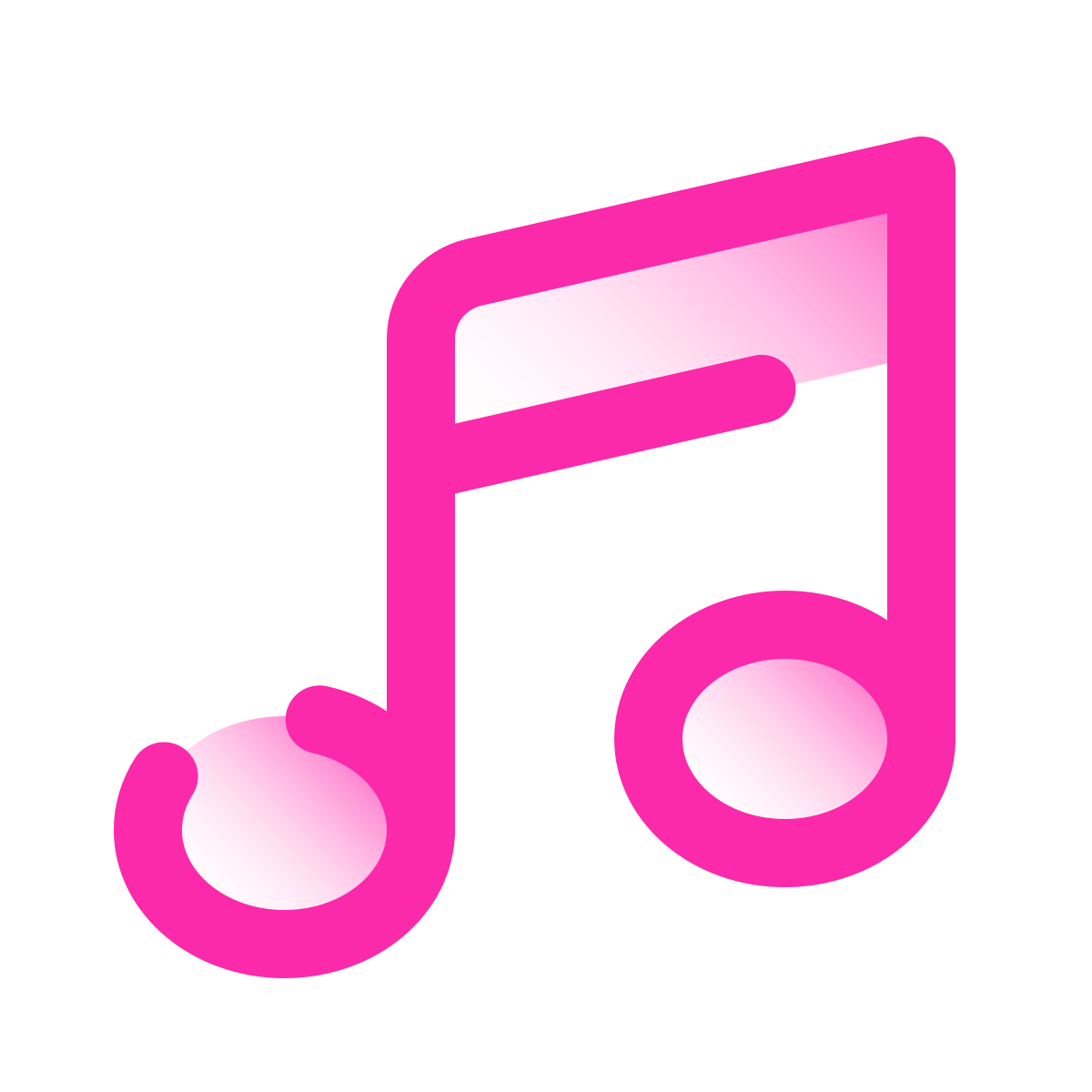 pulsar gradient style musical notes icon