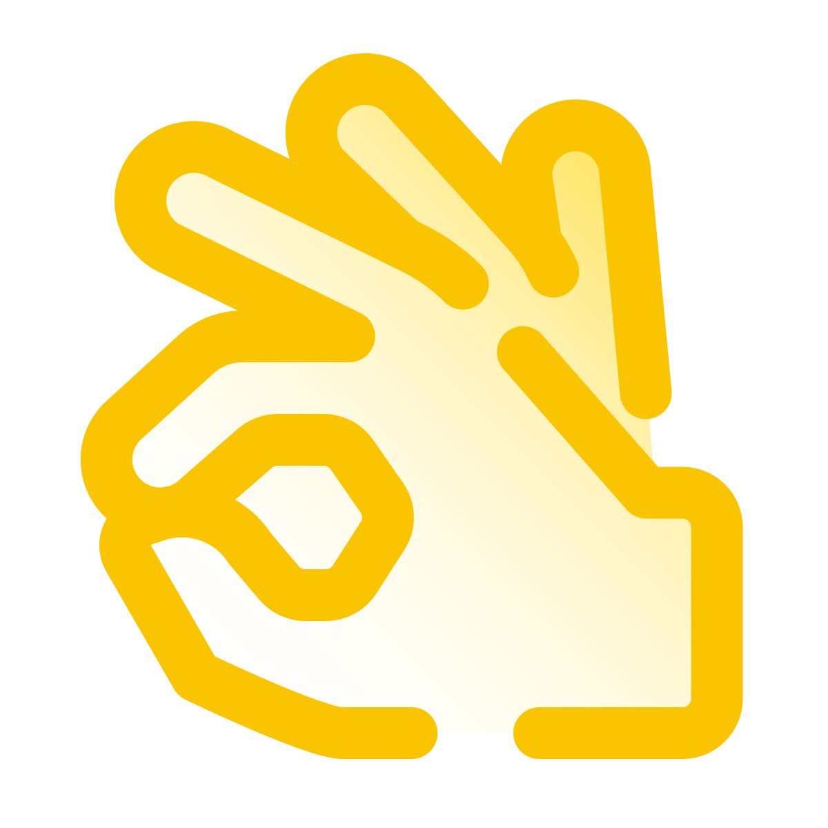 pulsar gradient style ok hand icon