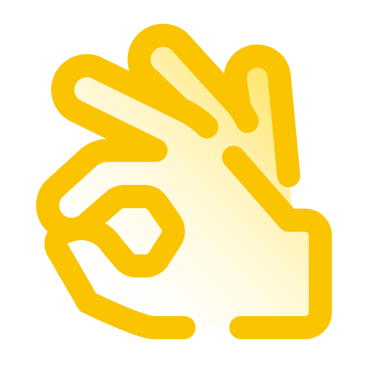 pulsar gradient style ok hand icon