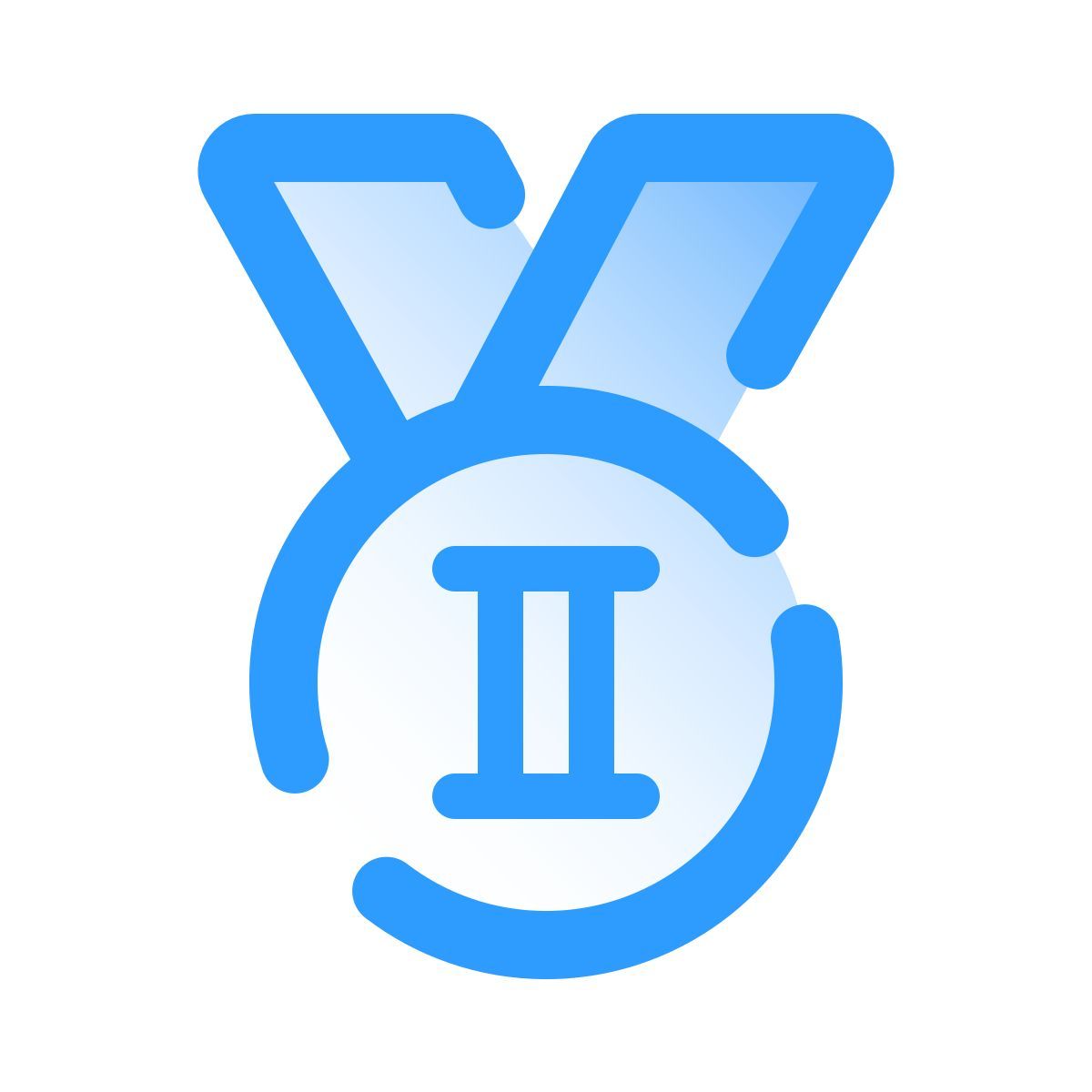 pulsar gradient style olympische silbermedaille icon