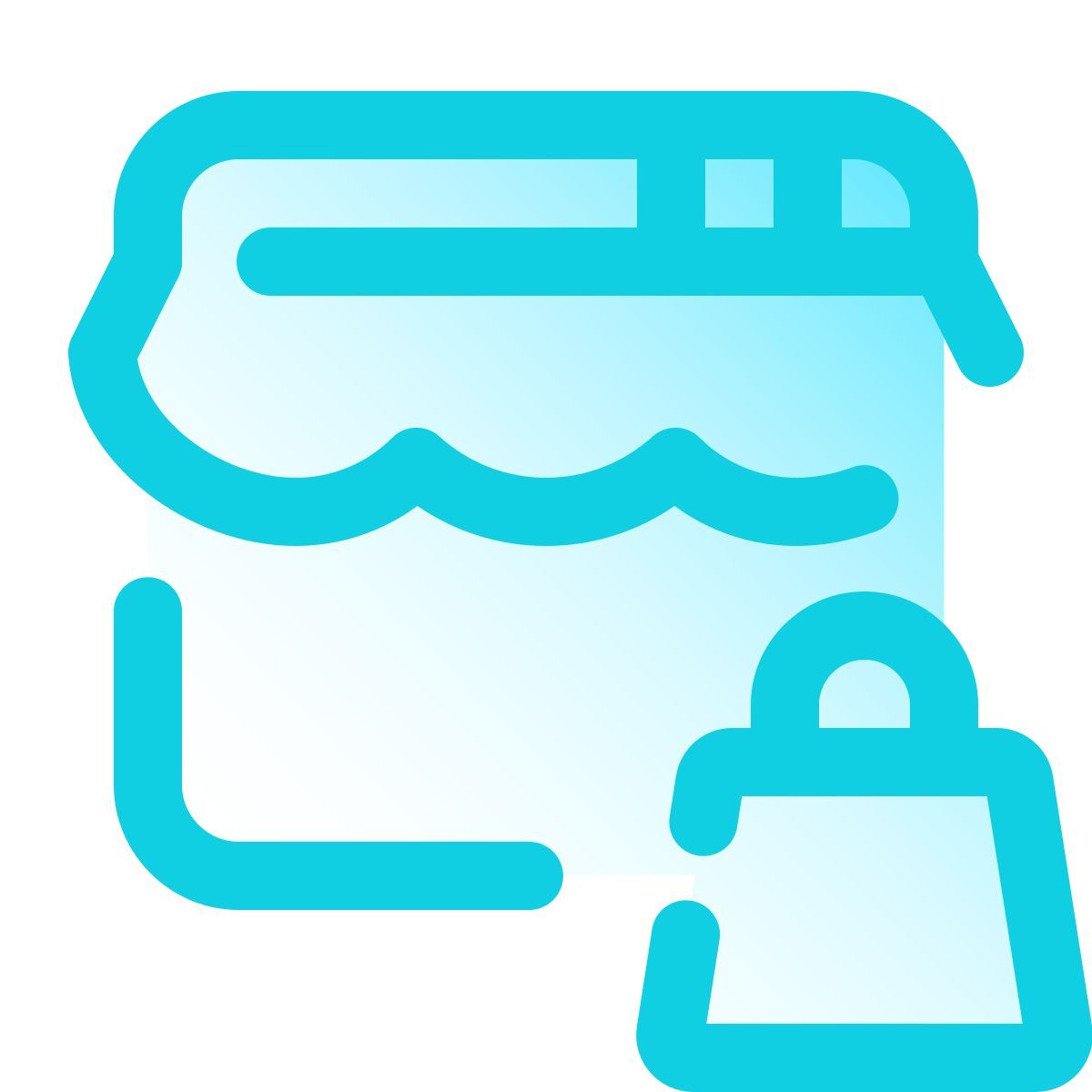 pulsar gradient style online shop einkaufstasche icon