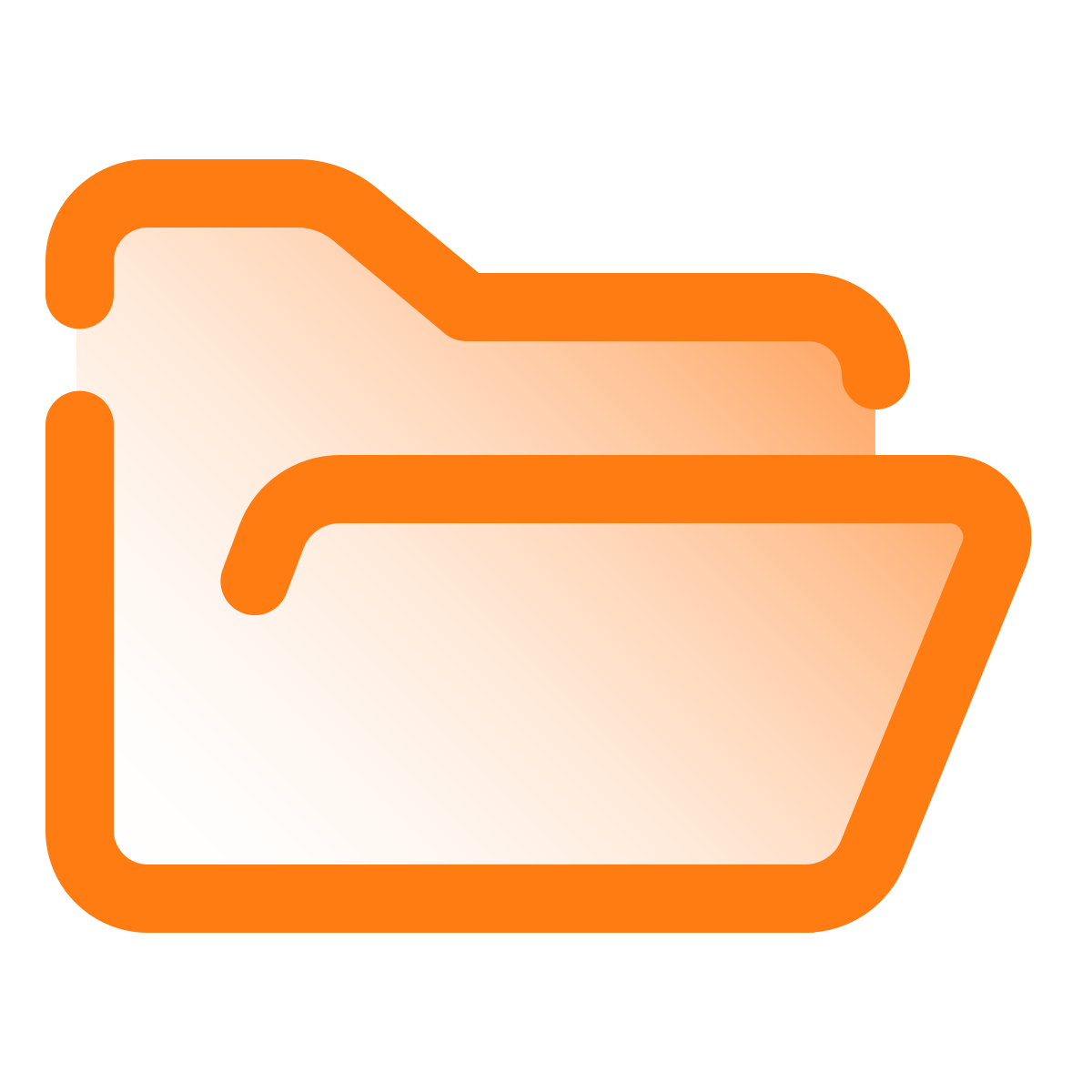 pulsar gradient style opened folder icon