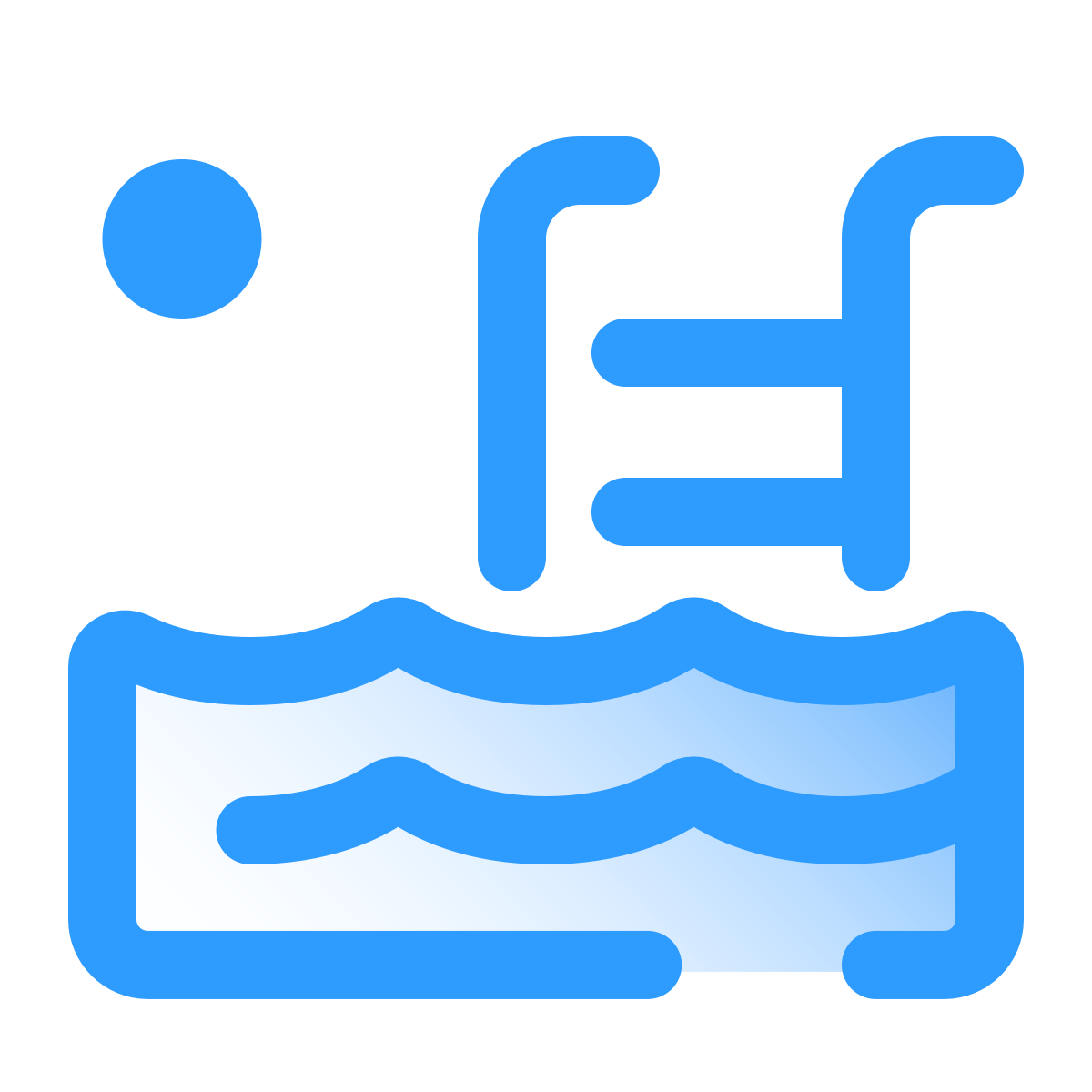 pulsar gradient style outdoor swimming pool icon