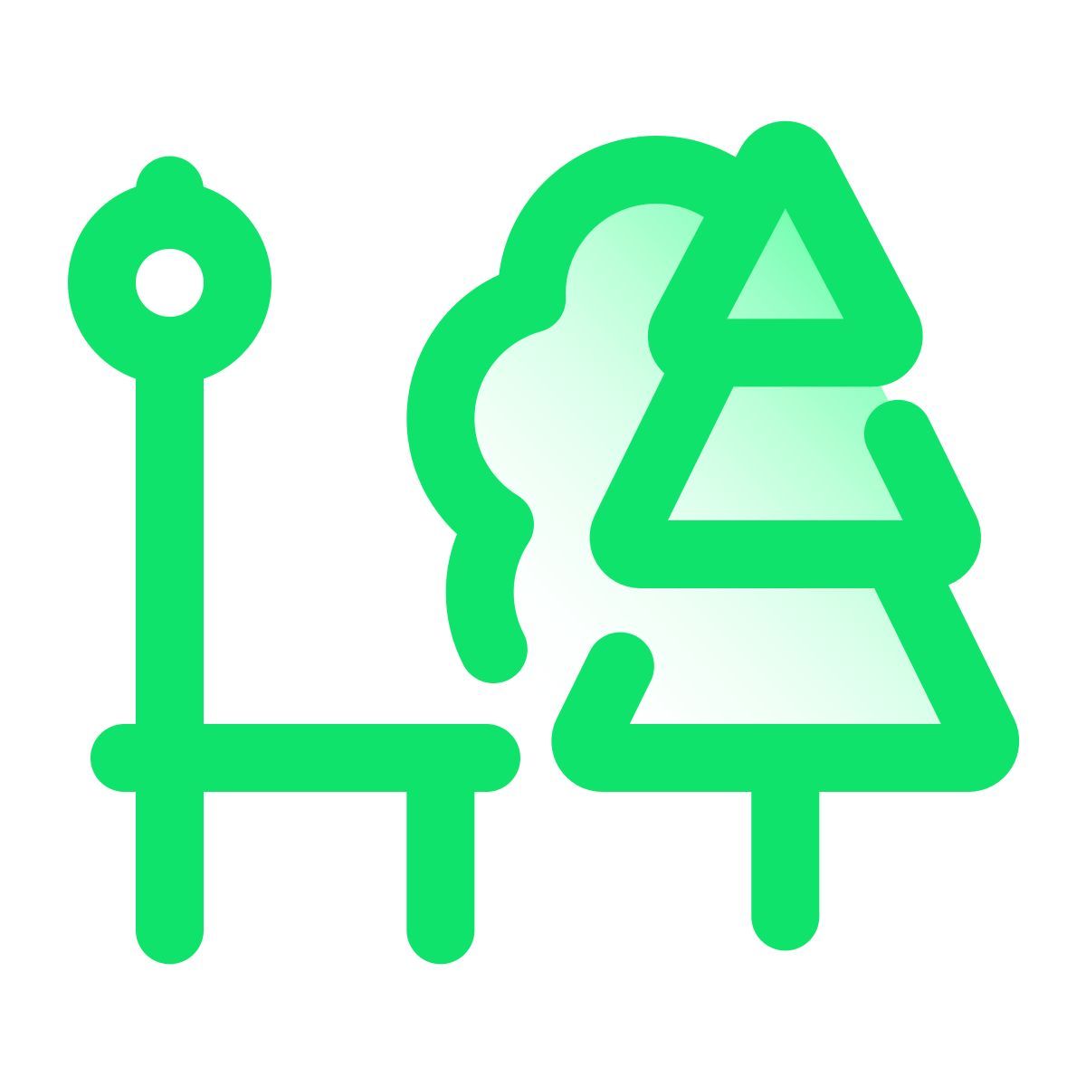 pulsar gradient style parc avec réverbère icon