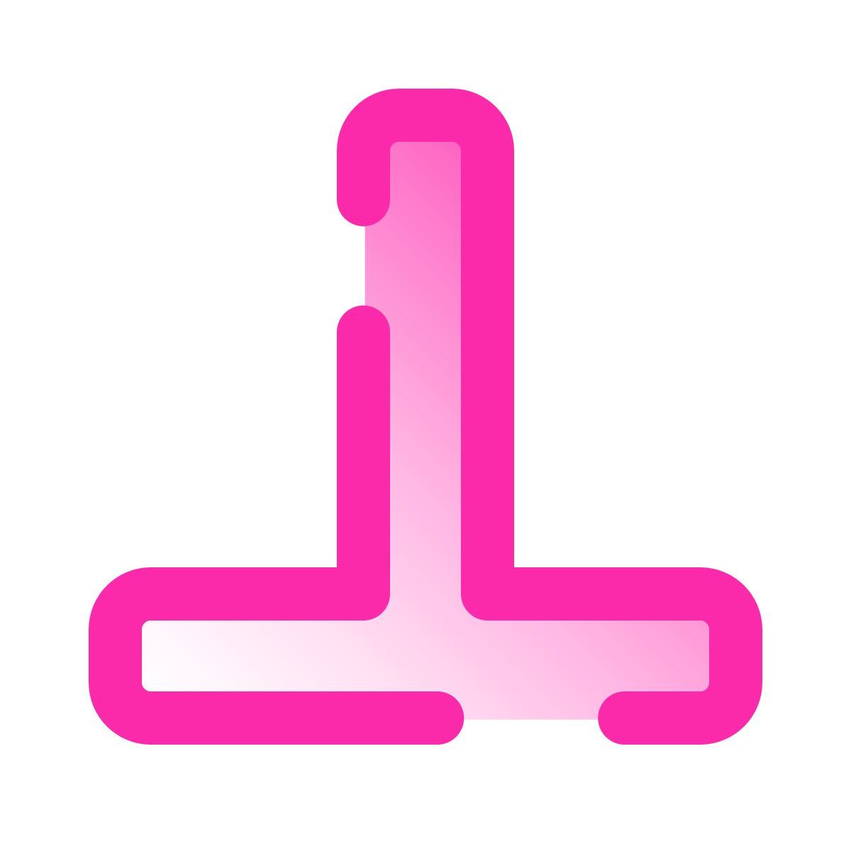 pulsar gradient style perpendicular symbol icon