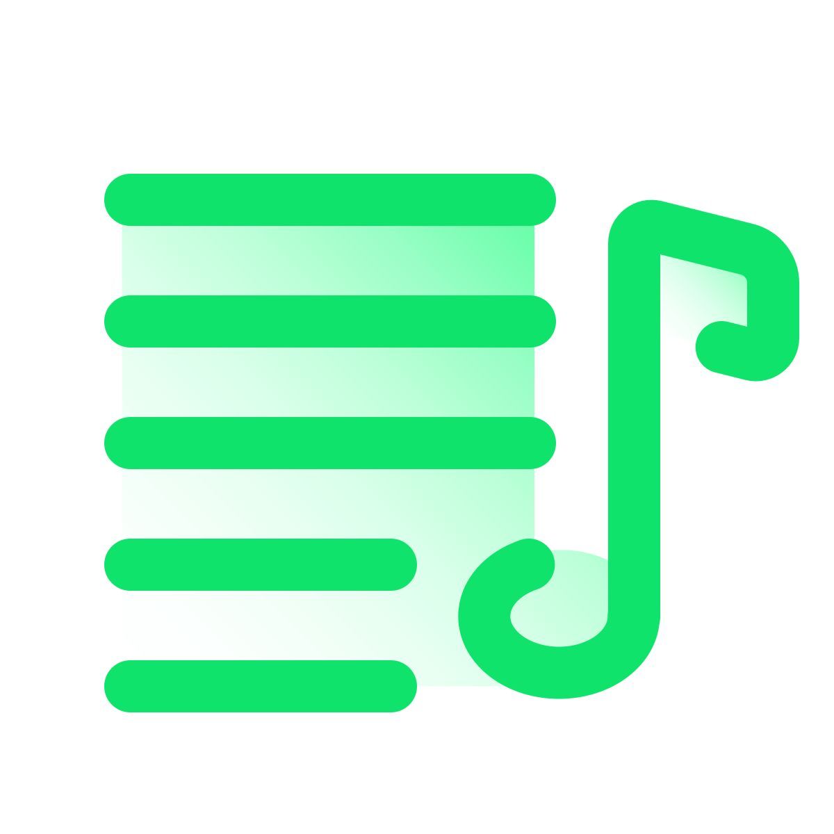 pulsar gradient style wiedergabeliste icon