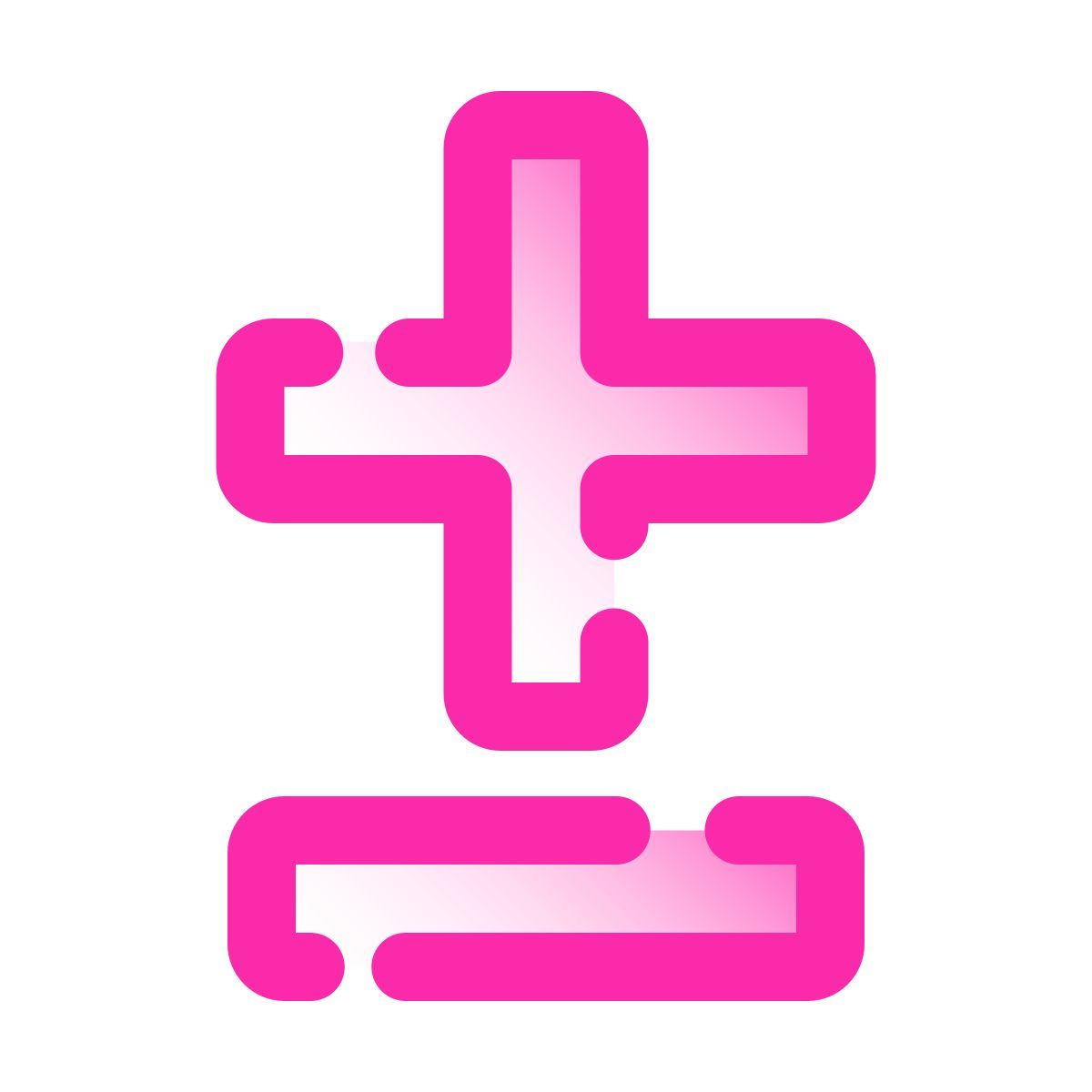 pulsar gradient style plus minus +   icon