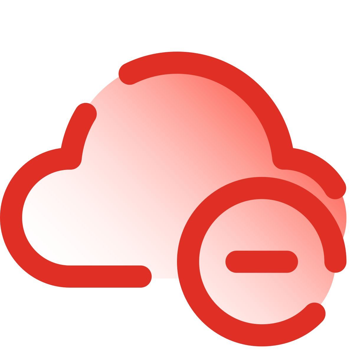 pulsar gradient style eliminar de la nube icon