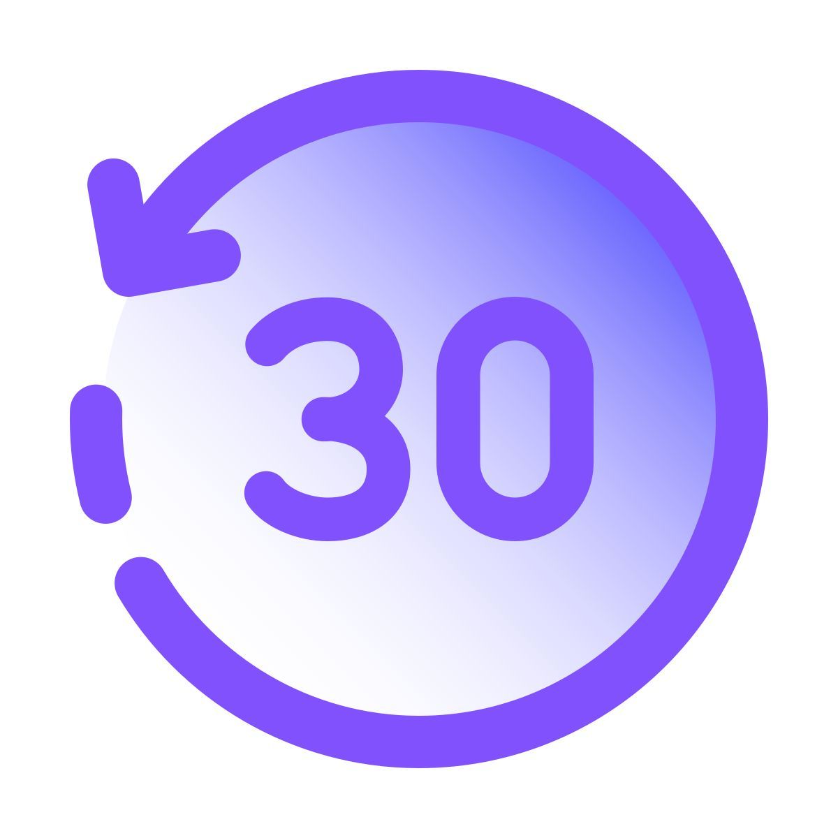 pulsar gradient style reculer de 30 icon