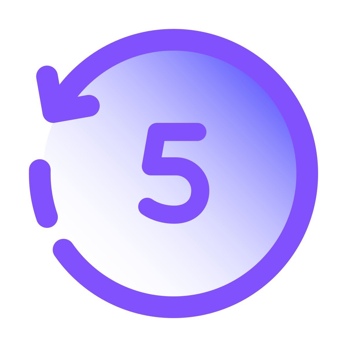 pulsar gradient style reculer de 5 icon