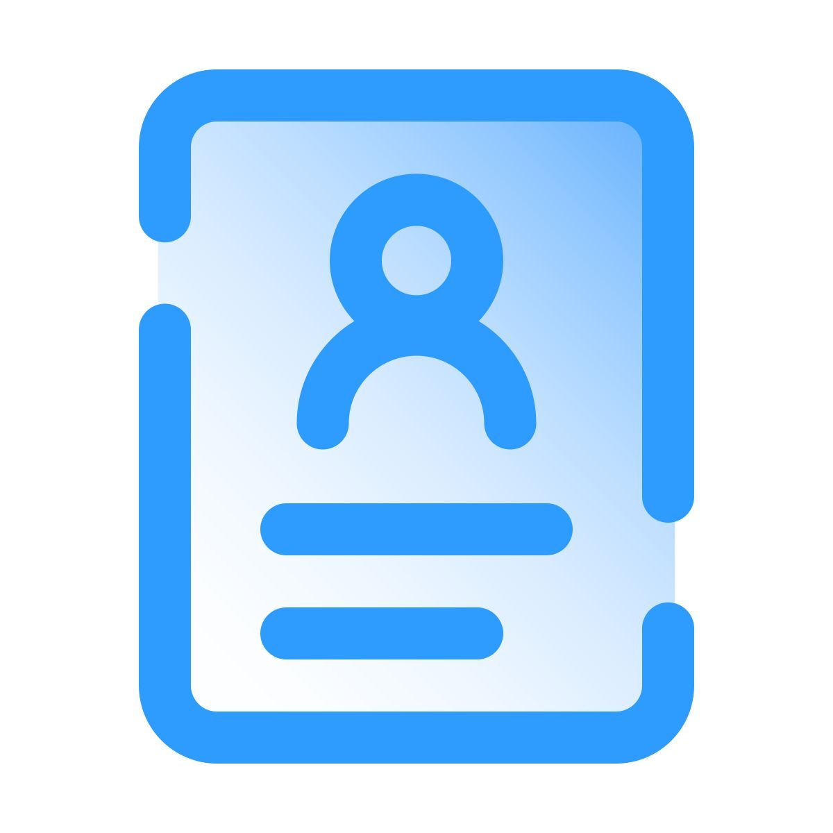 pulsar gradient style curriculum vitae icon