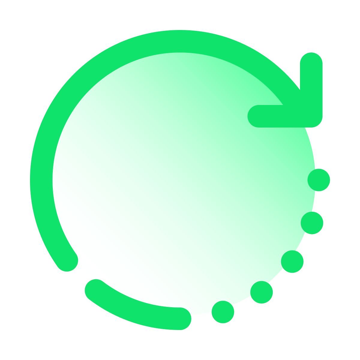 pulsar gradient style ruota a destra icon