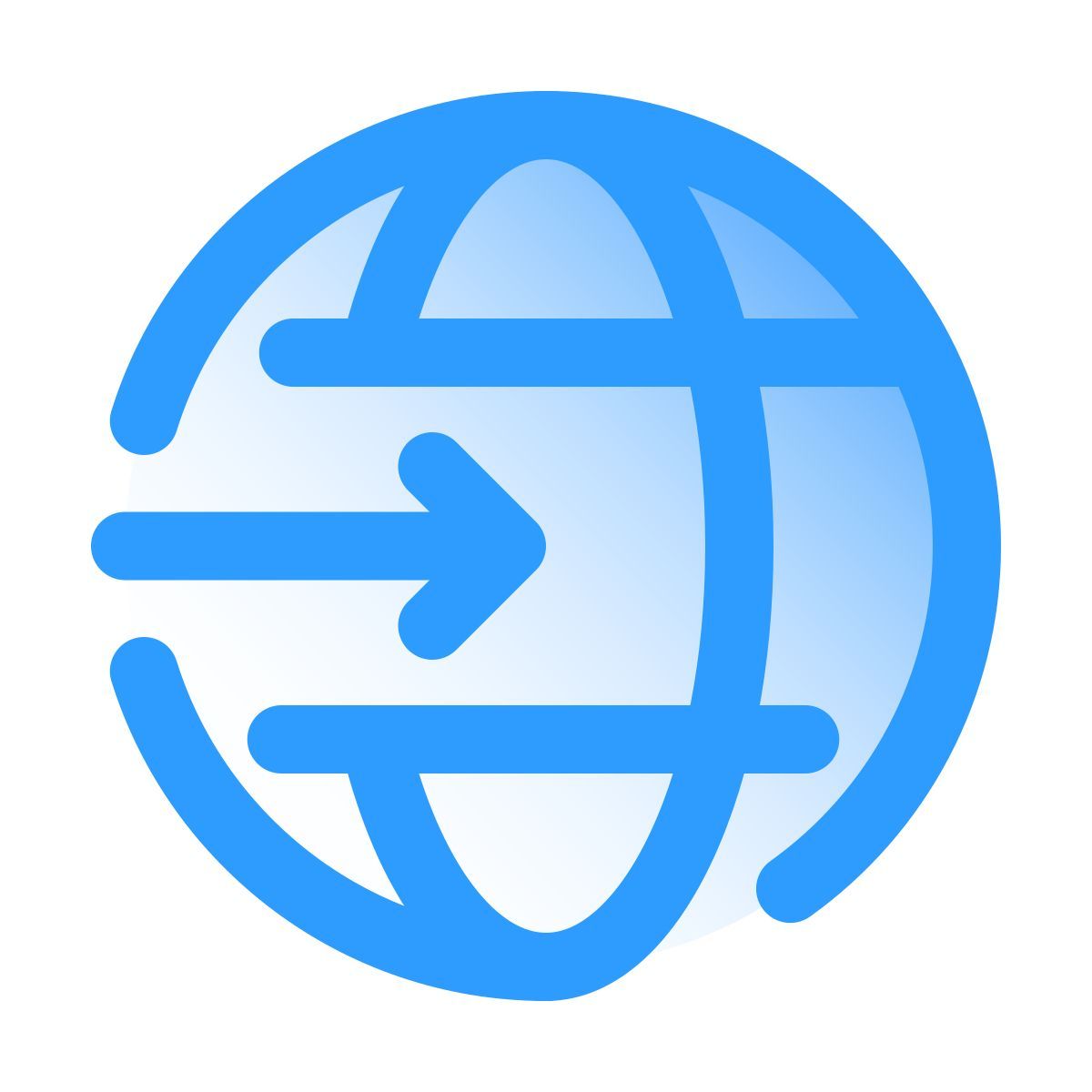 pulsar gradient style globe tournant icon