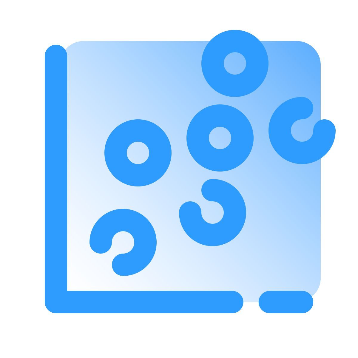 pulsar gradient style grafico a dispersione icon