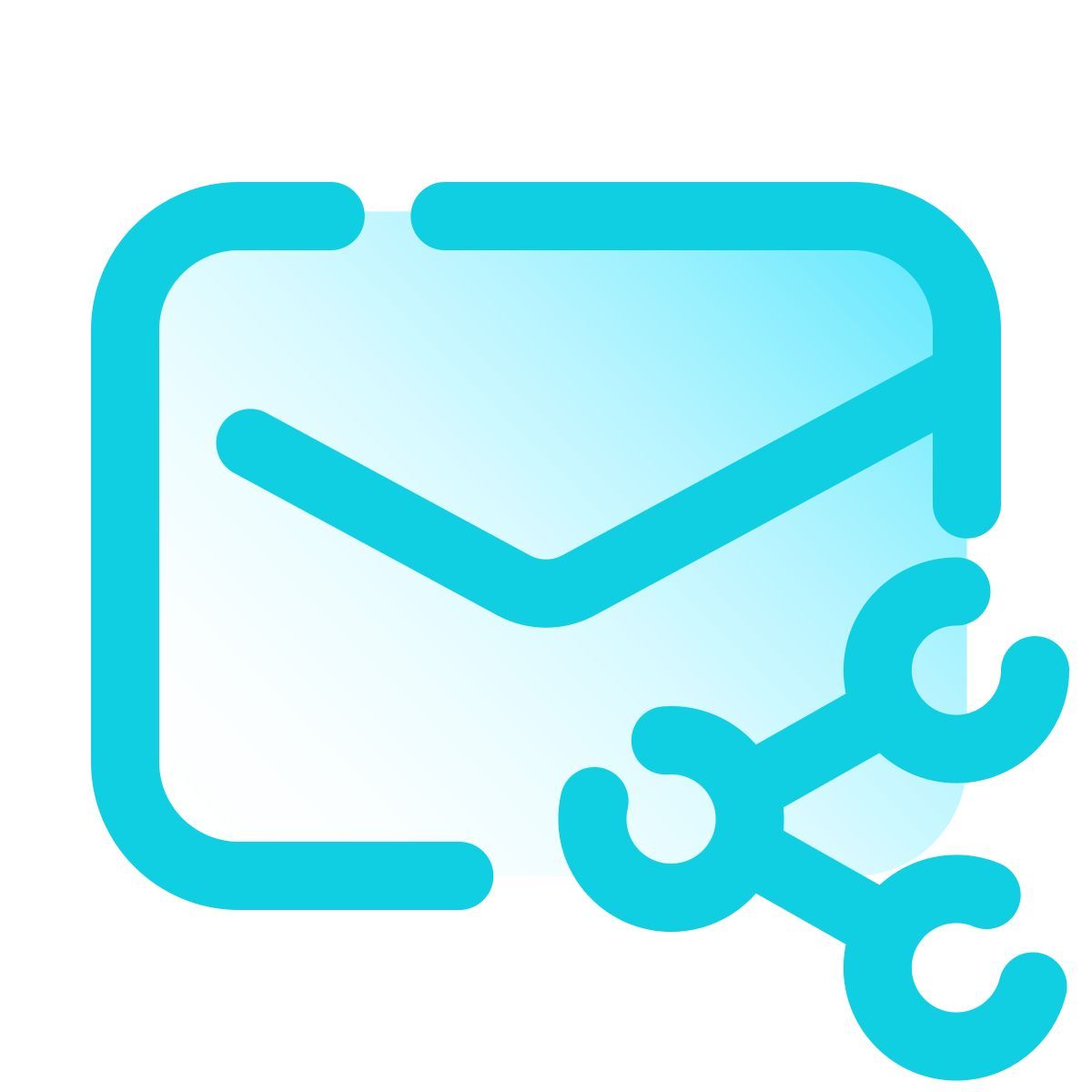 pulsar gradient style nachricht teilen icon