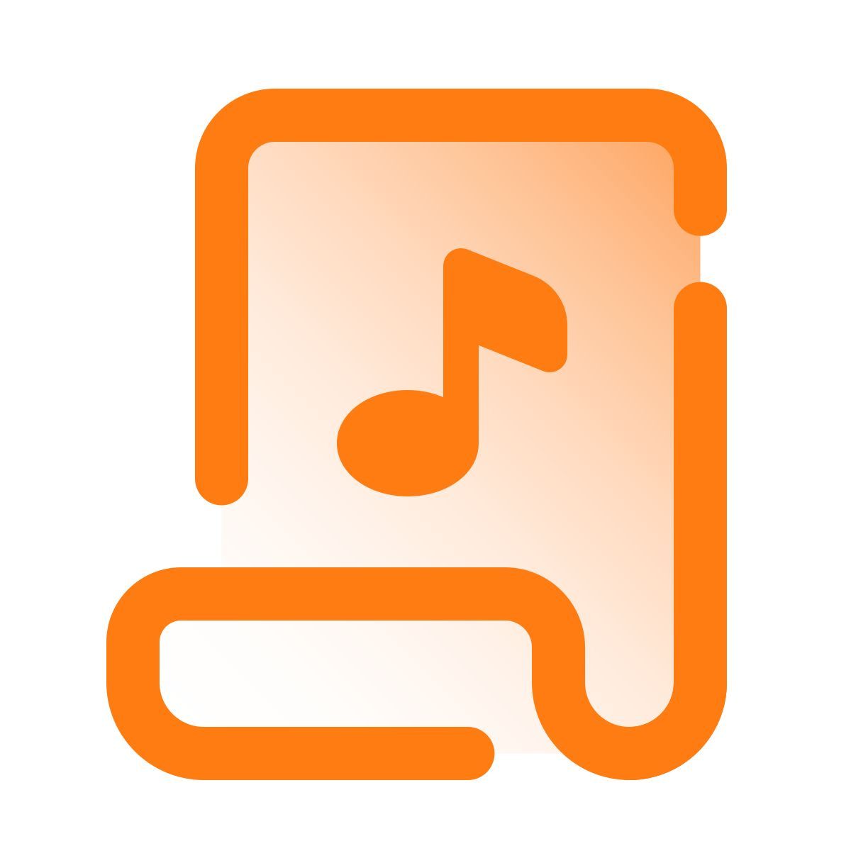 pulsar gradient style música da folha icon