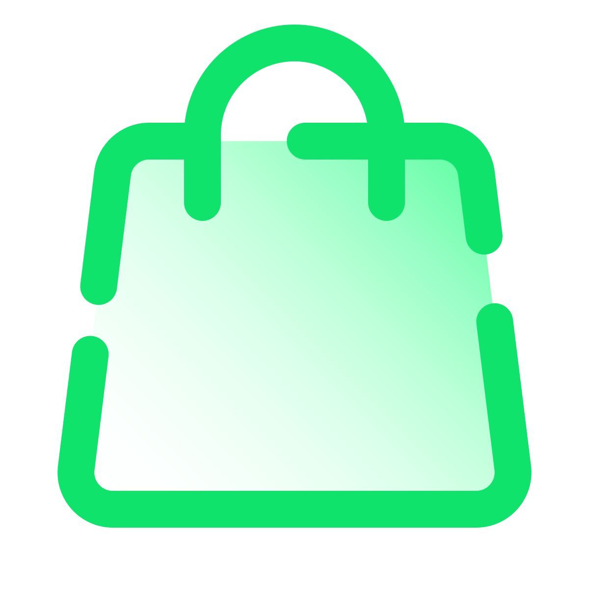 pulsar gradient style shopping bag icon