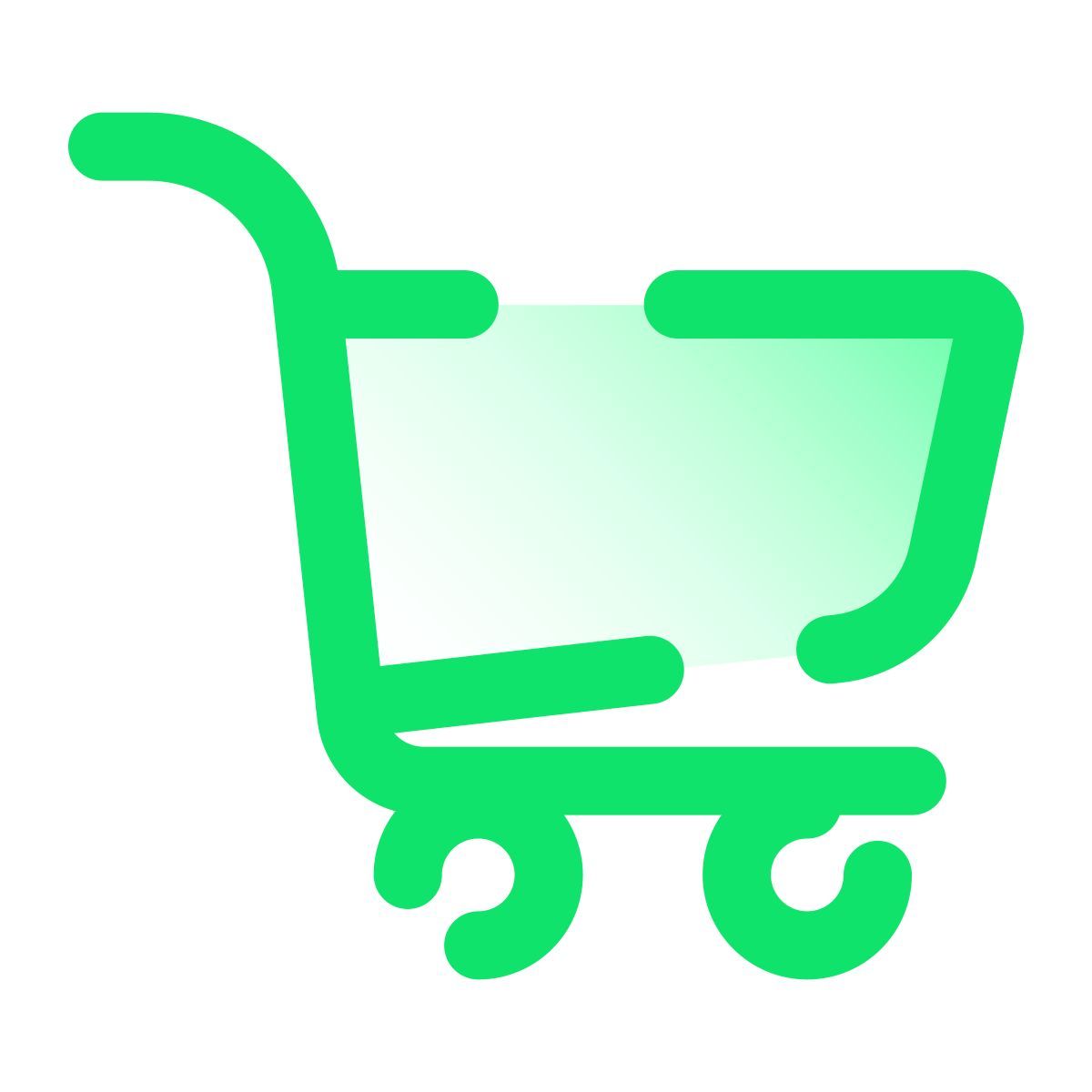 pulsar gradient style einkaufswagen icon