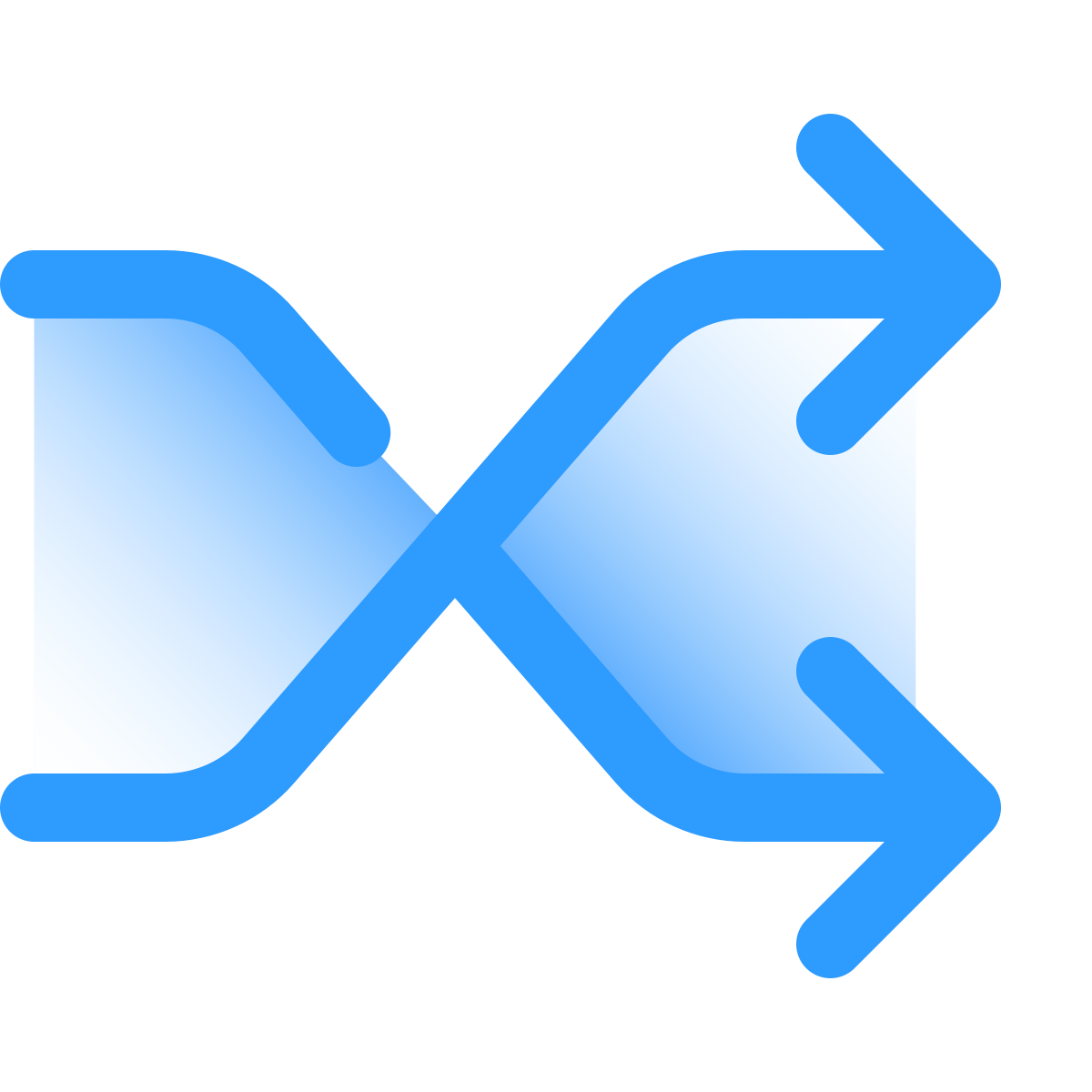 pulsar gradient style shuffle icon
