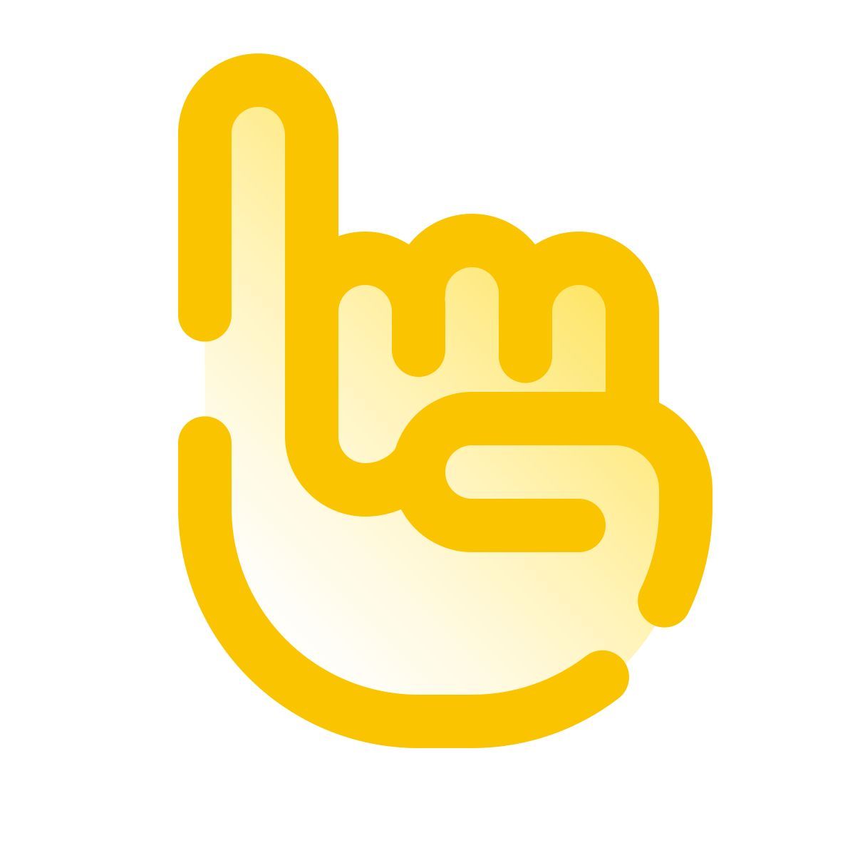 pulsar gradient style lenguaje de señas i icon