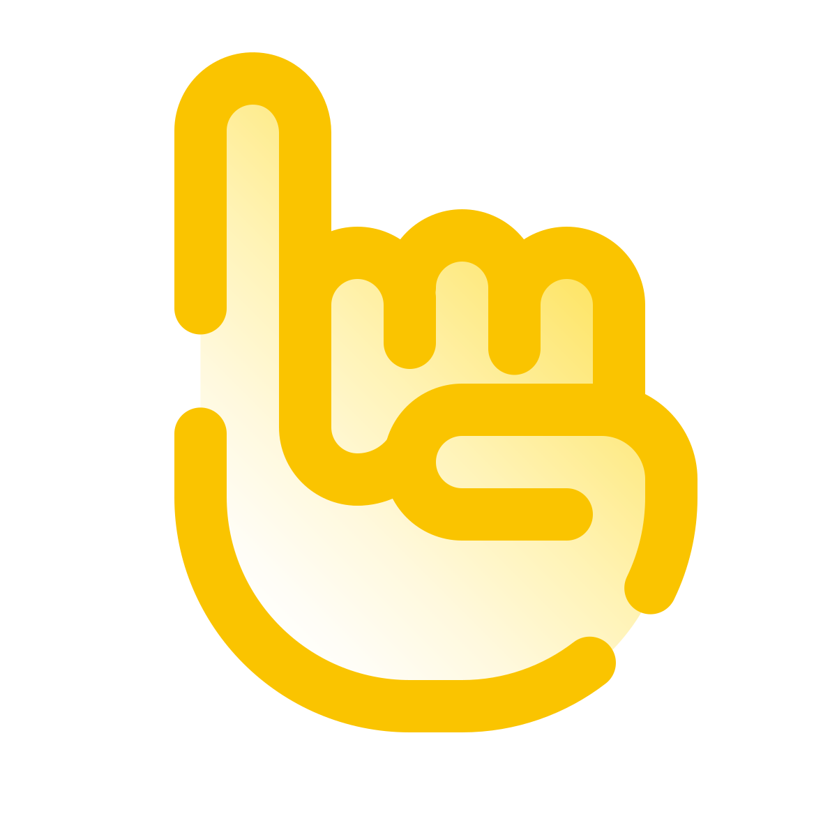 pulsar gradient style sign language i icon