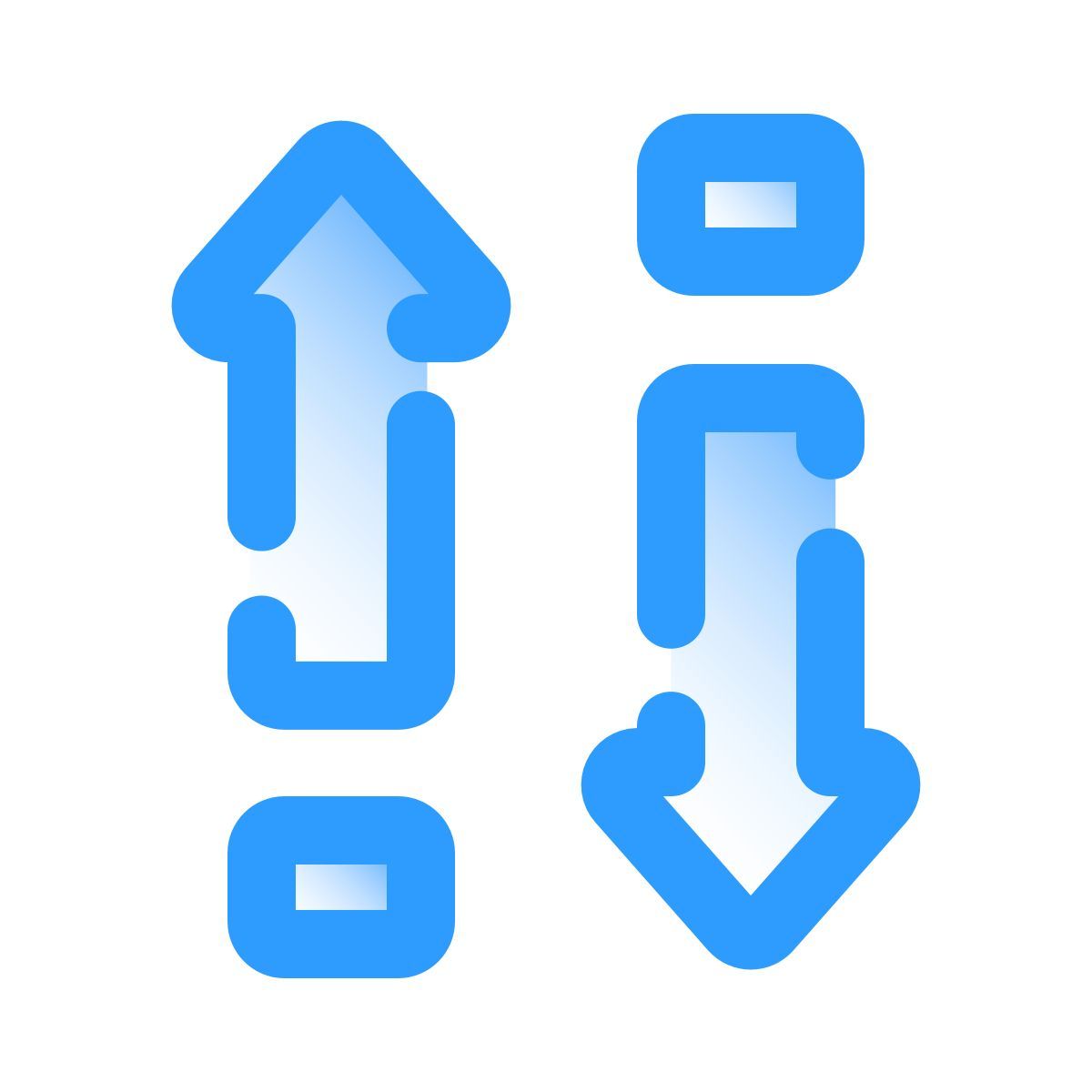 pulsar gradient style 排序箭头 icon