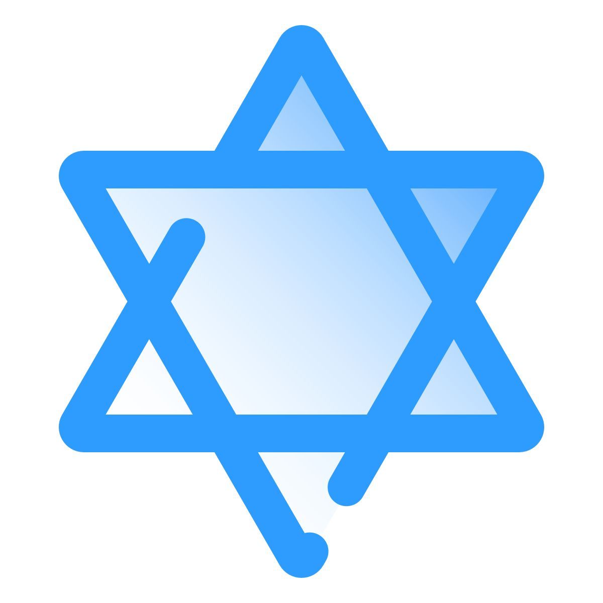 pulsar gradient style estrela de david icon