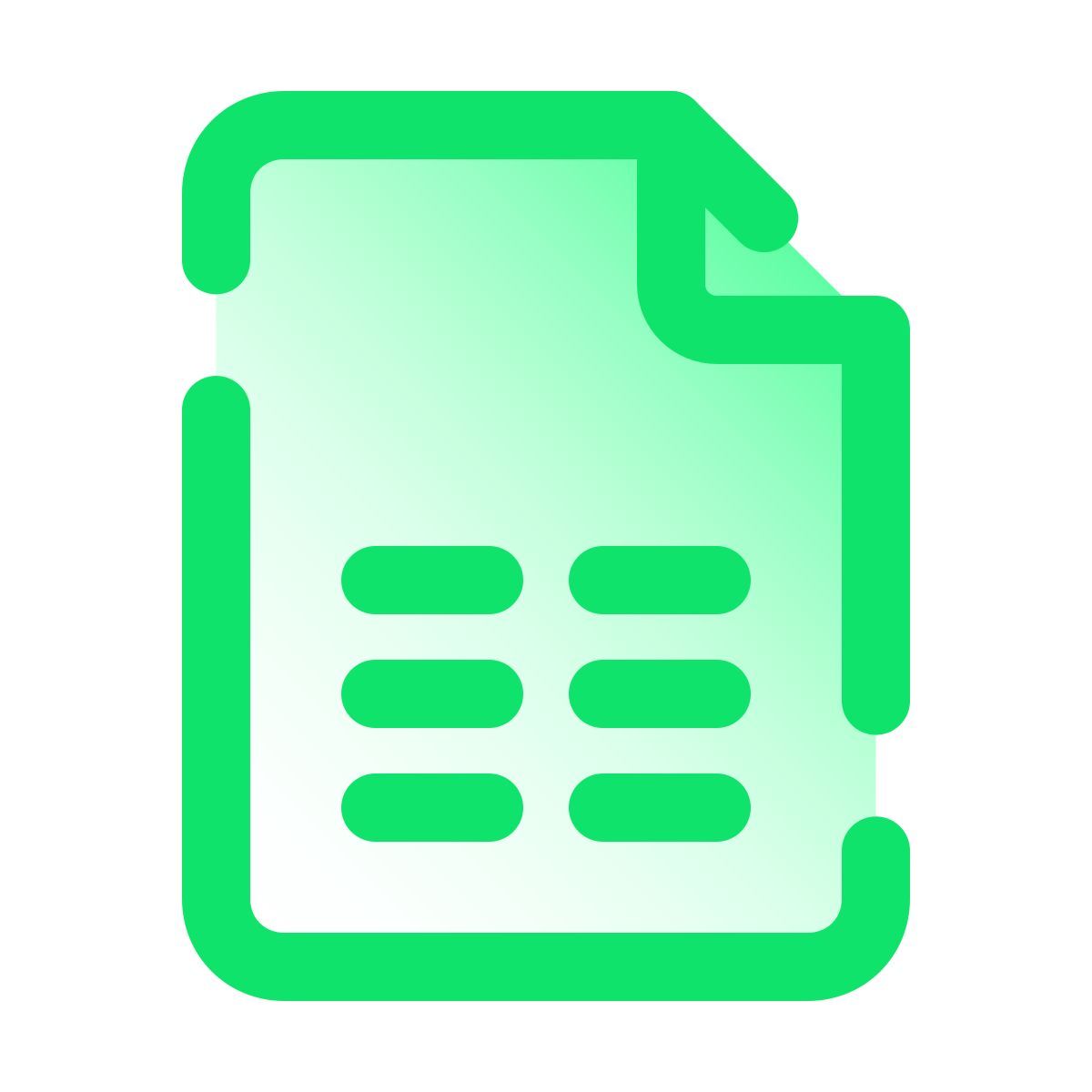 pulsar gradient style spreadsheet file icon