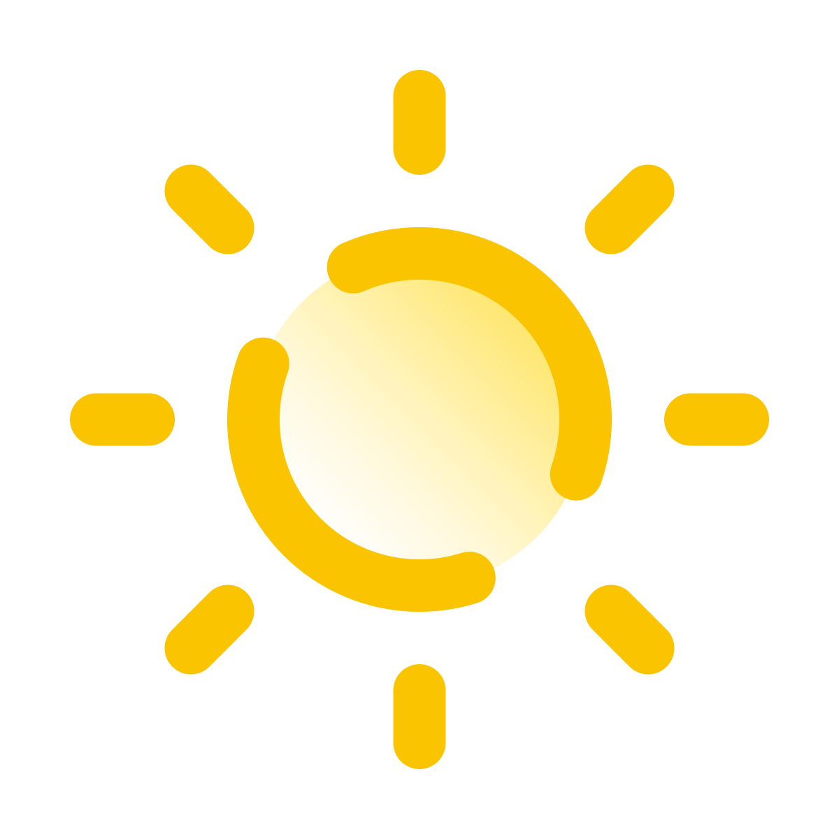 pulsar gradient style sun icon
