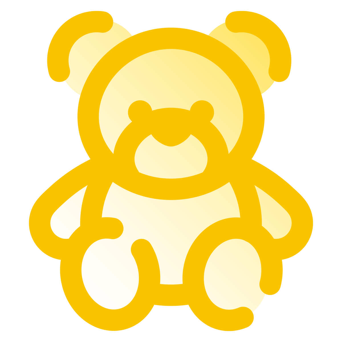 pulsar gradient style teddy bear icon