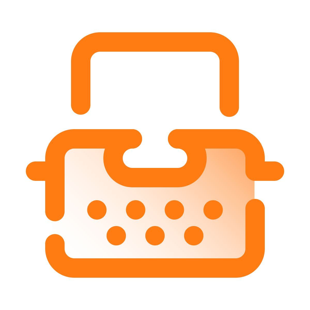 pulsar gradient style máquina de escrever com papel icon