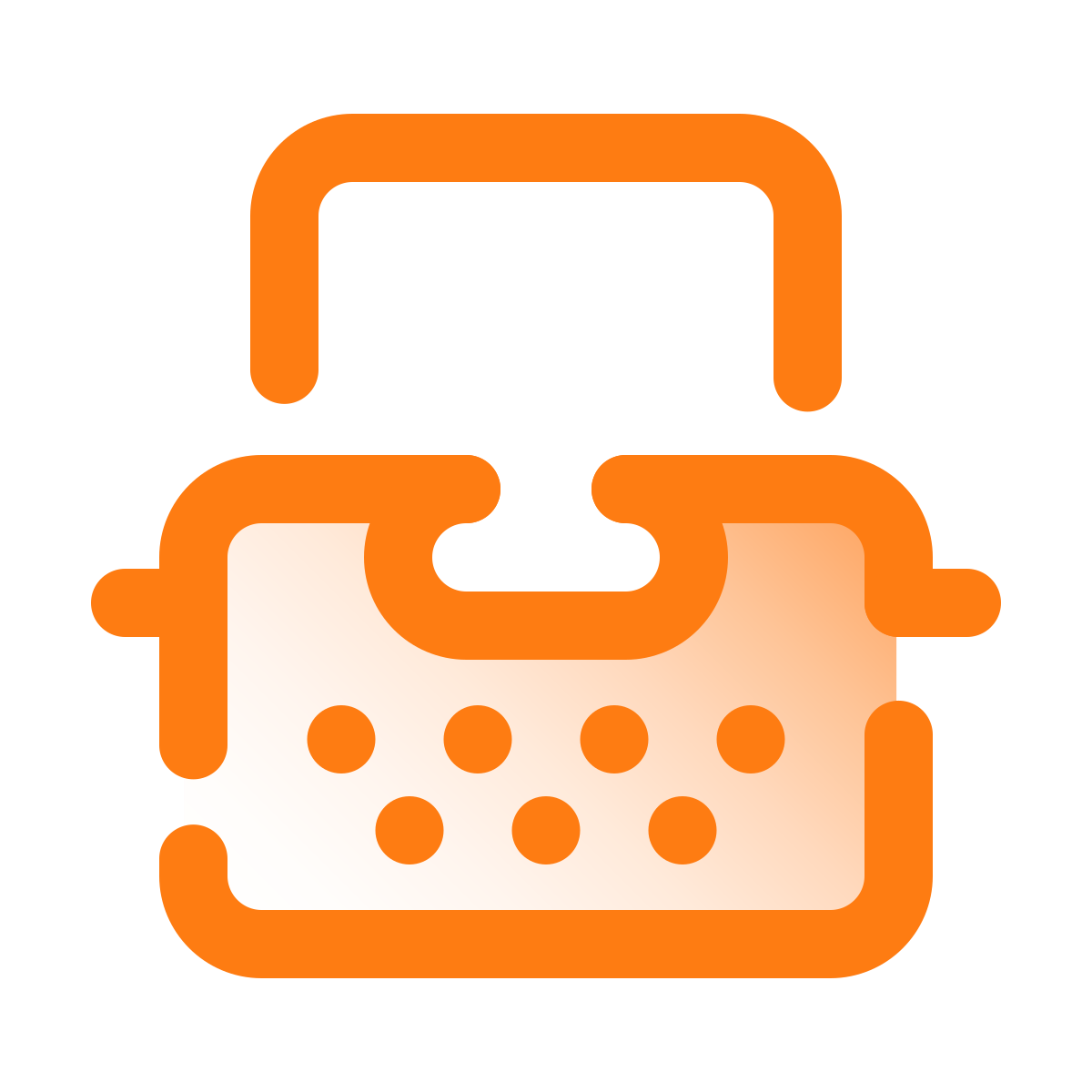 pulsar gradient style typewriter with paper icon