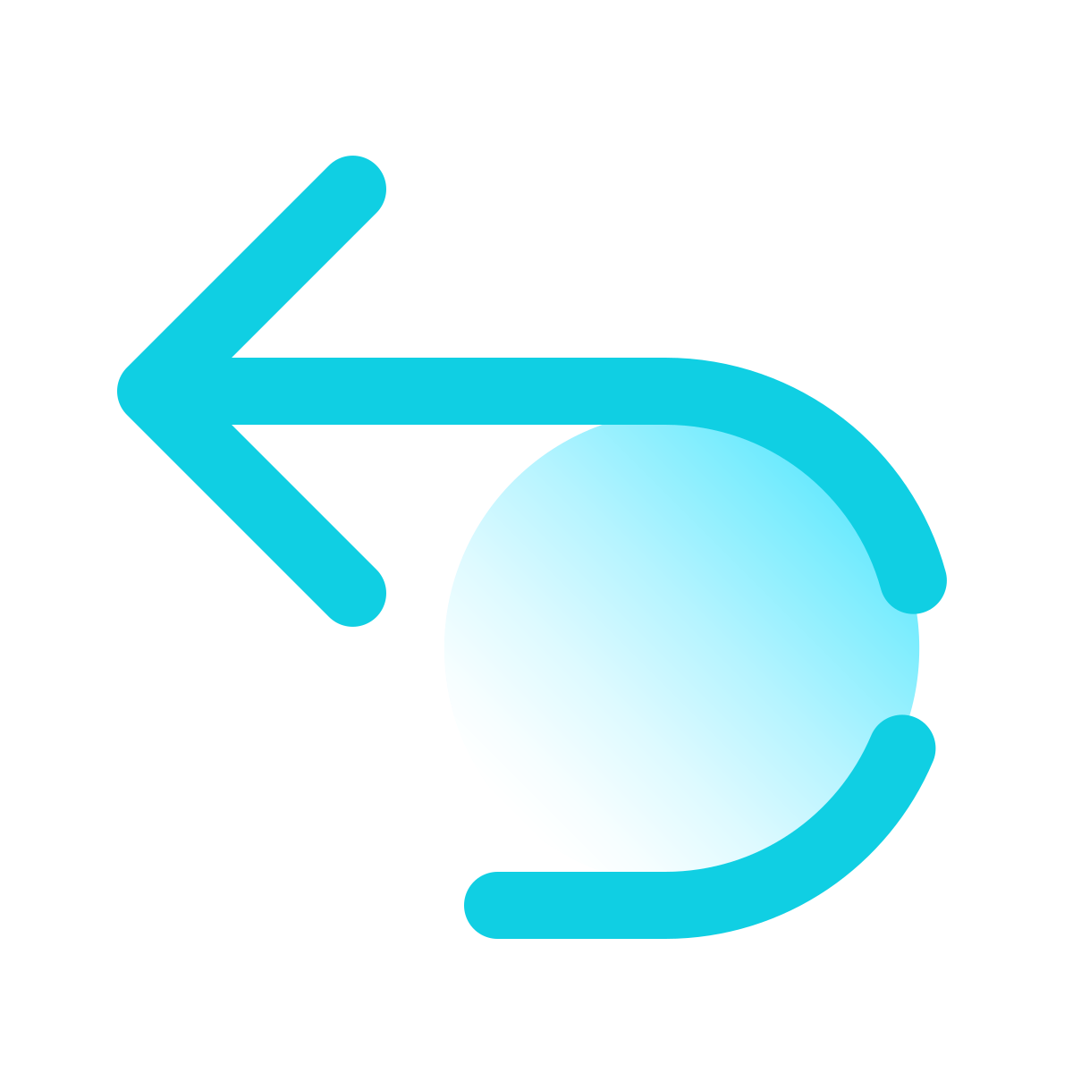 pulsar gradient style u turn to left icon