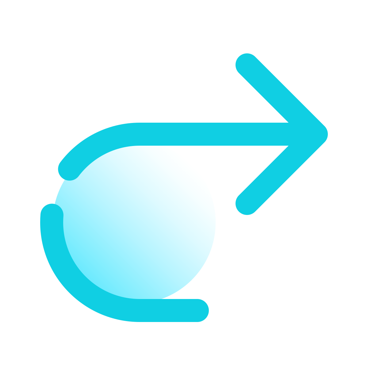 pulsar gradient style u turn to right icon