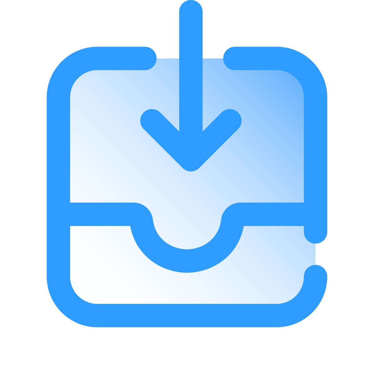 pulsar gradient style upload inbox icon