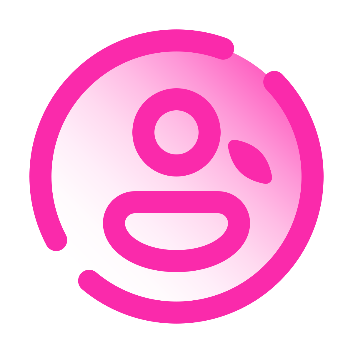 pulsar gradient style user female circle icon