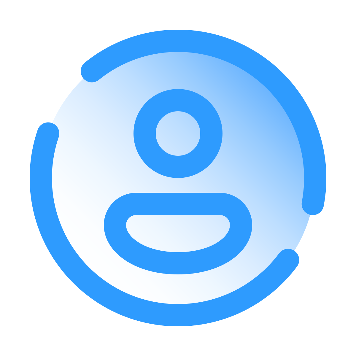 pulsar gradient style user male circle icon