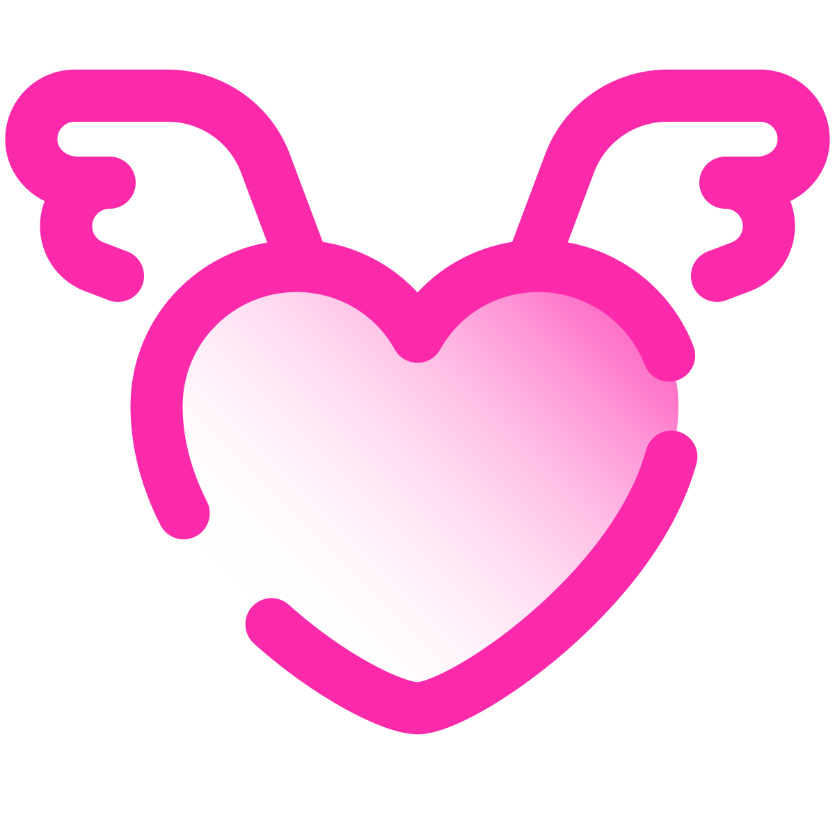pulsar gradient style valentine wings icon