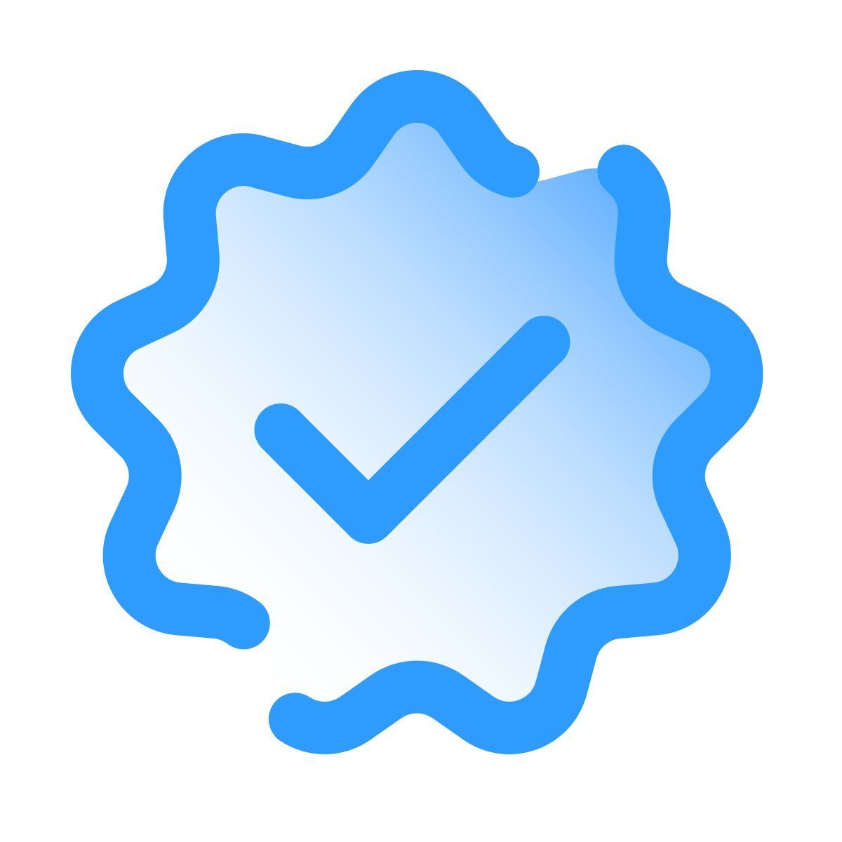 pulsar gradient style crachá verificado icon